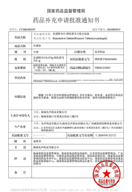 完全獲批！先諾欣?成為中國首款常規(guī)批準口服抗新冠藥