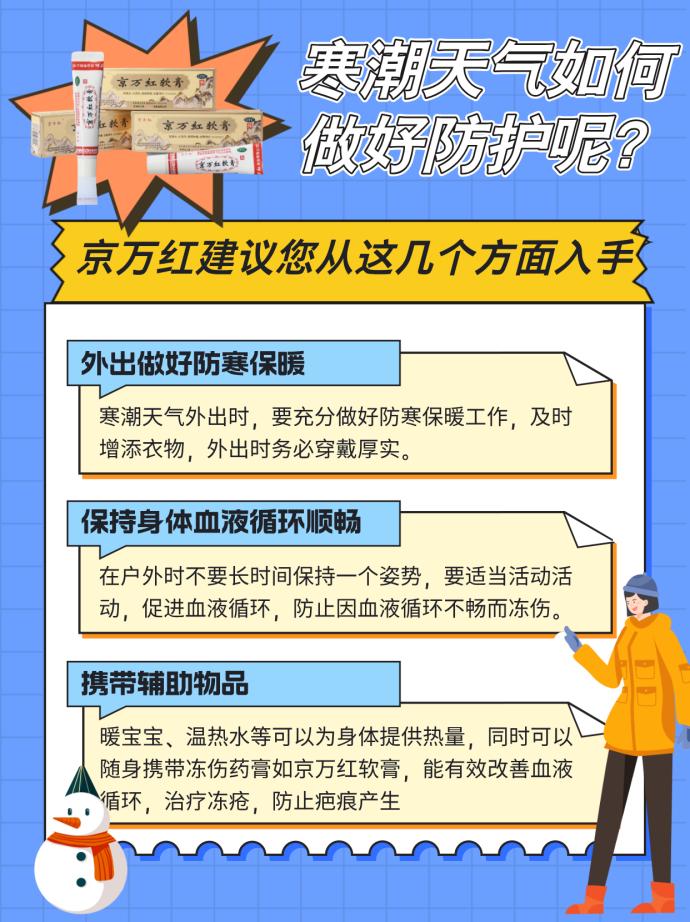 寒潮來襲，防凍正當(dāng)時，京萬紅提醒您低溫天氣小心凍傷！